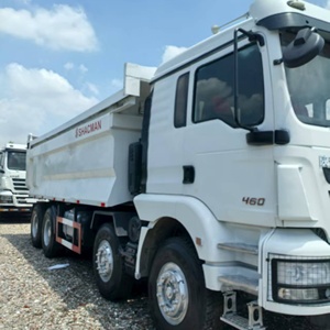 Camion benne Shacman F3000 X460 blanc 8x4 diesel neuf à déchargement arrière avec boîte de vitesses, moteur, pompe et roulement - Product Image 2