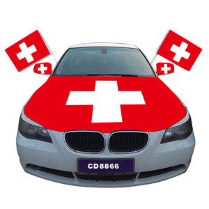 Bandiera di auto con stampa digitale personalizzata per eventi di calcio in volo all'aperto Qatar per la personalizzazione della squadra diplomatica svizzera - Product Image 3
