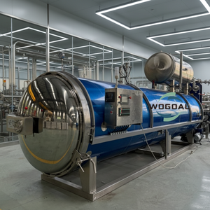 เครื่องนึ่งฆ่าเชื้อแบบออโต้เคลฟรุ่นใหม่สำหรับรังนกในขวดแก้ว พร้อมระบบทำความร้อนด้วยไอน้ำ ดีไซน์แนวนอน และระบบควบคุมอัตโนมัติ - Product Image 1