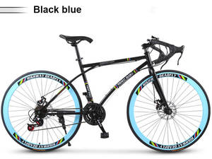 Bicicleta de Carretera de 21 Velocidades Completamente de Carbono 700c, Bicicleta de Montaña MTB con Freno de Disco Doble y Llantas de Color - Product Image 3