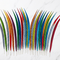 Plumes artificielles en gros, fausses plumes de faisan zèbre teintées, longues plumes pour costumes de carnaval, festivals et décorations de samba