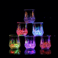 Verre à shot en acrylique LED RGB activé par liquide Neon-Glo, multicolore, pour boissons, Thanksgiving, Diwali, mariage, fête, bar, discothèque