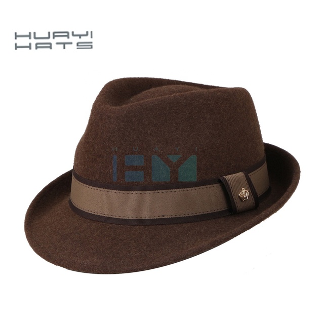 Huayihats Wholesale Wool Felt Fedora Trilby Hat Men Classic Party Hat