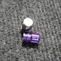 Bouchons de tige de valve de pneu en titane bleu brûlé universel anti-poussière automobile moto vélo
