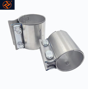 고성능 배기 클램프 맞대기 조인트 스테인리스 스틸 밴드 클램프 슬리브 자동차 커플러 배기 파이프 클램프 - Product Image 2