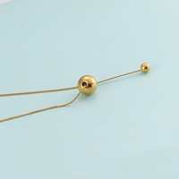 Colliers ronds en acier inoxydable en gros pour femmes, collier avec pendentif circulaire en acier doré