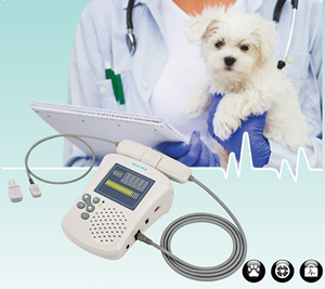 Monitor de Presión Arterial <span class=keywords><strong>Doppler</strong></span> Veterinario Portátil, Sonda Veterinaria de Ultrasonido Vascular Portátil para Mascotas - Product Image 1
