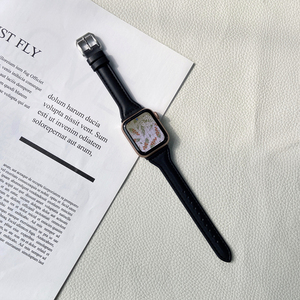 <span class=keywords><strong>Bracelet</strong></span> de montre en <span class=keywords><strong>cuir</strong></span> mince pour <span class=keywords><strong>Apple</strong></span> <span class=keywords><strong>Watch</strong></span> Band 44mm 45mm 41mm 40mm 42mm 38mm <span class=keywords><strong>Bracelet</strong></span> en <span class=keywords><strong>cuir</strong></span> pour Iwatch Series <span class=keywords><strong>7</strong></span> 6 5 4 3 2 1 - Product Image 2