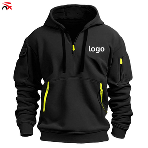 เสื้อสเวตเตอร์มีฮู้ดมีซิปสำหรับผู้ชายทันสมัยน้ำหนักเบาเสื้อแจ็คเก็ตแขนยาวทรงหลวมลำลองมีกระเป๋า - Product Image 5