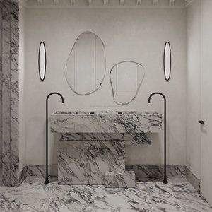 Plan <span class=keywords><strong>de</strong></span> toilette <span class=keywords><strong>de</strong></span> luxe en marbre bleu sodalite intégré pour projets hôteliers haut <span class=keywords><strong>de</strong></span> gamme - Product Image 3