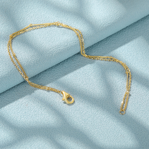 CANNER Simple Ins S925 Pulsera de Plata de Ley para Uso Diario, Cadena Doble Bizantina Rollo, Cadena Básica Doble, Pulsera de Perlas para Mujer - Product Image 2