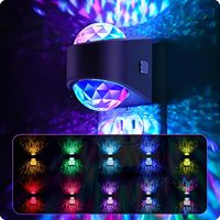 Veilleuse LED pour enfants avec projection blanc chaud, en ABS, alimentation par piles et prise secteur, contrôle par capteur