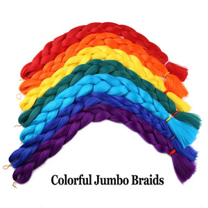 Cheveux Synthétiques Jumbo <span class=keywords><strong>Tresse</strong></span> de 31 Pouces Extensions de Cheveux Africains en Fibre à Haute Température pour Femmes - Product Image 4