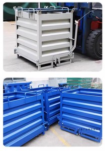 Jaula de Almacenamiento Industrial de Acero Resistente, Apilable y Plegable, con Capacidad de 1000-3000 kg, Equipo de Taller - Product Image 3