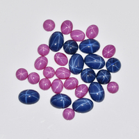 Bijoux pierres précieuses synthétiques en vrac cabochon ovale pierres précieuses roses rubis étoile