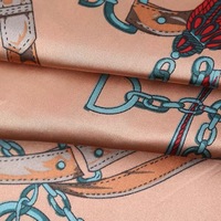 Tissu en soie polyester imprimé numériquement motif Mulberry, tissu en soie pure