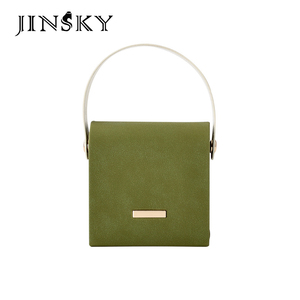 JINSKY Modern Round Luxury Mini Handheld Travel Jewelry <b>Gift</b> <b>Box</b> Storage for Rings Necklaces <b>Earrings</b> Accessories - Product Image 1