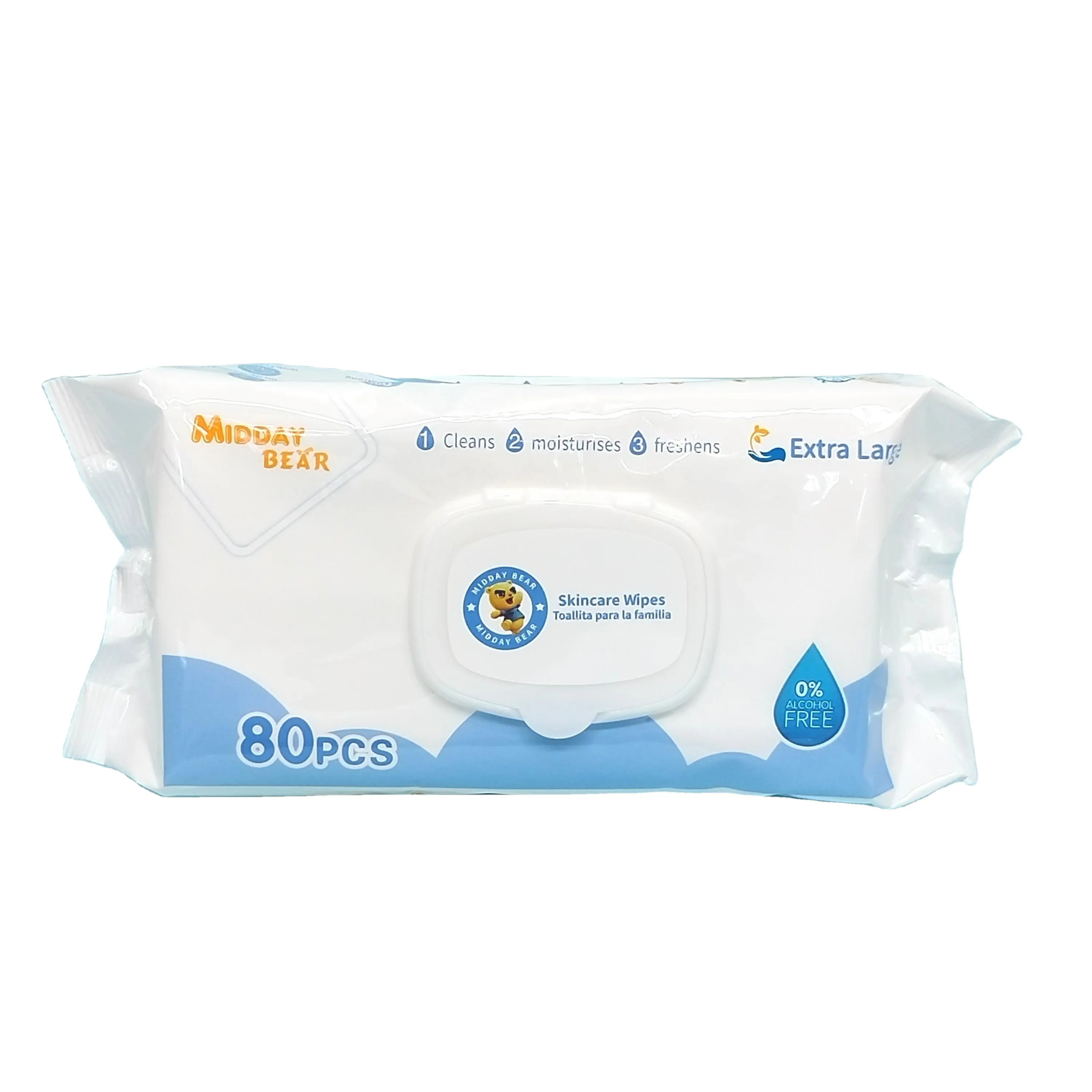 Amostra grátis produtos do bebê feminino softcare bebê toalhetes 80pcs extra grande wet wipe