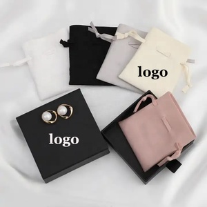 Bán Buôn Sợi Nhỏ Đồ Trang Sức Nhỏ Đóng Gói <span class=keywords><strong>Pouch</strong></span> Với Logo Tùy Chỉnh Dây Kéo Quà Tặng Nhung Túi Bông Tai Vòng Cổ <span class=keywords><strong>Pouch</strong></span> Túi - Product Image 1