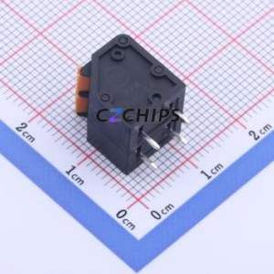 KFM736L-5.0-2P Spring Terminal Block Through hole Component (THT),P=5mm Connector 1x2P 5mm Black 2P - Product Image 1