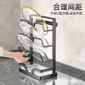 ชั้นวางฝาหม้อติดผนังอเนกประสงค์ Najie พร้อมที่เก็บอุปกรณ์ครัวบนเคาน์เตอร์ ทำความสะอาดง่าย - Product Image 4