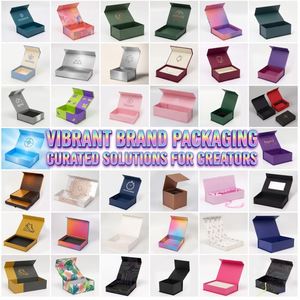 Custom Printed Logo Rigid Cardboard Gift Box Luxury Recyclable Folding Magnet <b>Packaging</b> with Embossing Gold <b>Printing</b> - Product Image 2