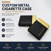 Boîte à cigarettes personnalisée en fer, étui à cigarettes en métal bicolore, distributeur vierge pour publicité, cadeau d'entreprise
