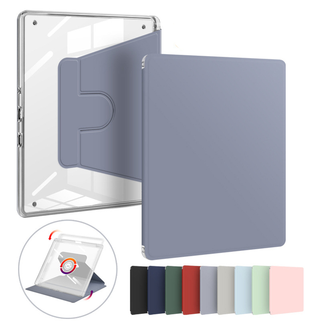 New 360 Degree Rotating Acrylic Back Cover PU Leather Smart E-reader Case Cover for Kindle Scribe 10.2inch Custom Printing Cases
