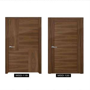 Porte en bois massif de conception moderne en gros, porte composite, porte intérieure, porte en bois massif pour la maison - Product Image 5