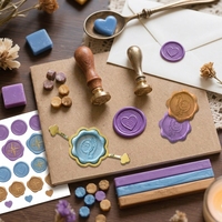 Kit de sceau de cire personnalisé en laiton pour scrapbooking, fabrication de cartes et bricolage