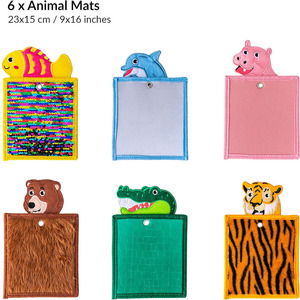 Tự kỷ gạch trẻ em cảm giác Mat tường bảng điều khiển đa thăm dò khác nhau kết cấu phòng thiết bị xúc giác chơi cảm giác căng thẳng Đồ chơi - Product Image 3