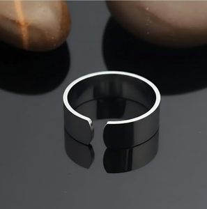 3mm 6mm 9mm 도매 패션 유니섹스 황동 반지 조절 가능한 오픈 커프 S925 스탬프 플레인 밴드 반지 남녀 공용 - Product Image 4