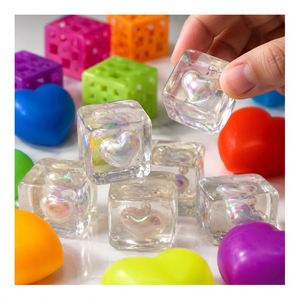 Pelota Sensorial Antiestrés de Corazón con Purpurina que Brilla en la Oscuridad, Juguete Sensorial Blandito para Adultos y Niños, Regalo, Vendedor para el Mercado de Exportación - Product Image 6