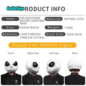 Custom Creepy <span class=keywords><strong>Ghostface</strong></span> <span class=keywords><strong>Mask</strong></span> Horror Latex Pesadilla antes de Navidad para Halloween Fiestas de Año Nuevo - Product Image 5