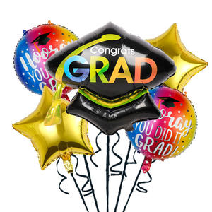 2025 Gaduation Party Dekoration 5 Stück Abschluss folie Luftballons Set Doktor Herzlichen Glückwunsch GRAD Helium Mylar Balon Globos Party zubehör - Product Image 3