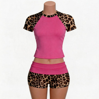 Ensemble deux pièces décontracté Y2K pour femme, style été, manches raglan, doux, respirant, respectueux de la peau, personnalisable avec logo 2026