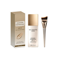 Fond de teint liquide hydratant thermosensible 30 ml, naturellement transparent, lisse, léger, avec une finition douce et lumineuse, ne colle pas