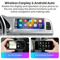 Sistema de Navegación Estéreo con Pantalla Dividida CarPlay Android Auto de 8.8 Pulgadas para AUDI A6 2005-2011, Reproductores de Video con GPS, DSP y Tarjeta SIM
