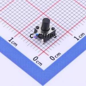 GT-TC072B-H060-L1 Tactile Switch SMD-3P,4.5x4.5mm Switch Single Pole Single Throw Round Button 2.5N Horizontal Mount - Product Image 1