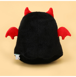 Peluche de Calavera de Diablo Kawaii para Halloween, Muñeco de Peluche Suave Rojo y Negro, Regalo para Niña, Decoración de Halloween, Animal de Peluche - Product Image 3