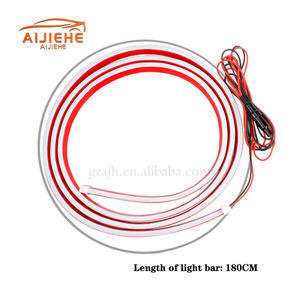 Tira de luces Led Flexible para coche, 1,2 M, 1,5 M, 1,8 M, decoración de luces de circulación diurna, luz de fondo larga, lámpara Universal de ambiente automática - Product Image 4