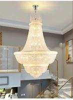 Lustre en cristal brillant fantaisie de l'usine d'éclairage Huaqi, luminaires suspendus dorés ovales pour balcon, chambre, disponibilité en gros