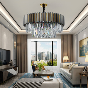 Overseas Export <strong>Crystal</strong> Chandeliers, Italian Minimalist Living Room Lamps, High-End Hall Lighting Fixtures, Light Luxury Style - Product Image 2