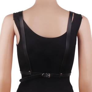 HM ajuster la taille Cage <span class=keywords><strong>soutien</strong></span>-<span class=keywords><strong>gorge</strong></span> Festival Rave porter femmes harnais ceinture en cuir Corset épée ceinture Style gothique luxe Punk Sexy Lingerie - Product Image 2