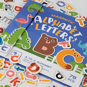 Aimants épais en bois 26 lettres <span class=keywords><strong>alphabet</strong></span> animal mignon livre magnétique lettre cognition jouet pour enfants - Product Image 3