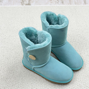 <span class=keywords><strong>Bottes</strong></span> de neige en cuir véritable pour femmes, taille grande, à boucle en bois mi-mollet, modèle 5803, antidérapantes, semelle EVA, chaudes - Product Image 2