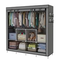 Armoire pliable à assembler, armoire en toile non tissée bon marché, armoire pliable portable, armoire en tissu pour chambre à coucher