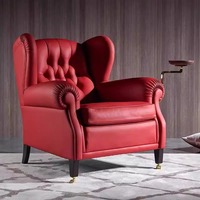 Canapé moderne de luxe en bois massif avec un seul cigare Fauteuil pour salon, chambre, hôtel, loisirs, confort, mobilier design en cuir