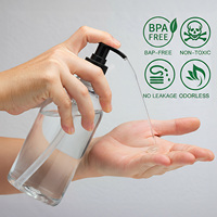 Bouteilles PET de haute qualité avec pompe pulvérisatrice, forme plate, pour savon liquide et cosmétiques, transparentes, disponibles en OEM/ODM, fabriquées au Vietnam