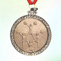 Amérique laser gravure médaille lanyard 3d métal artisanat logo personnalisé programmes sportifs commémorative cheerleading médailles pas cher